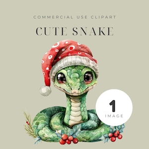 Schattige slang clipart, aquarel slang clipart, cartoon slang illustraties, Nieuwjaar 2025, cobra, adder, ratelslang