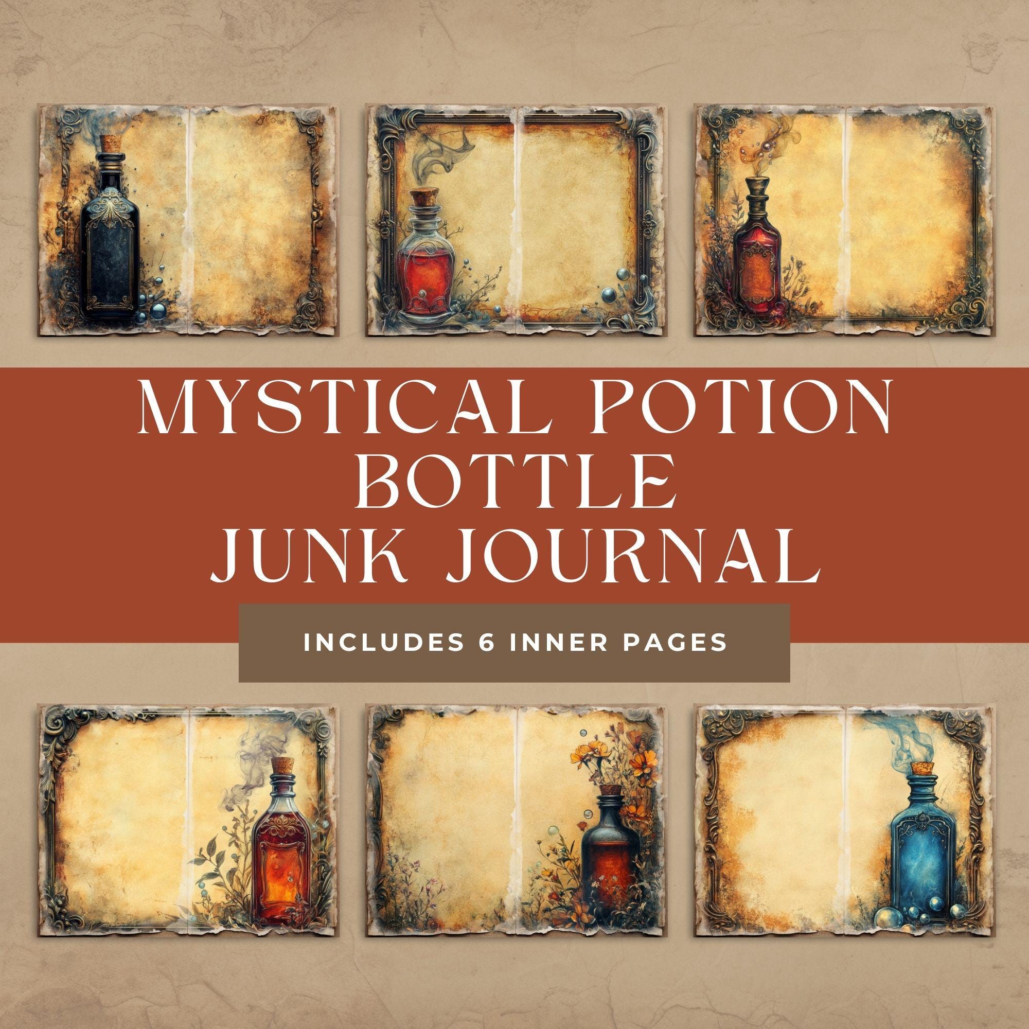 Mystic Potion Junk Journal Pages, Witchcraft Ephemera, Fantasy Ephemera ...