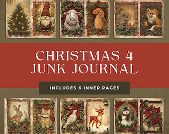 Printable Christmas Junk Journal Pages Kit 1 - Etsy Canada
