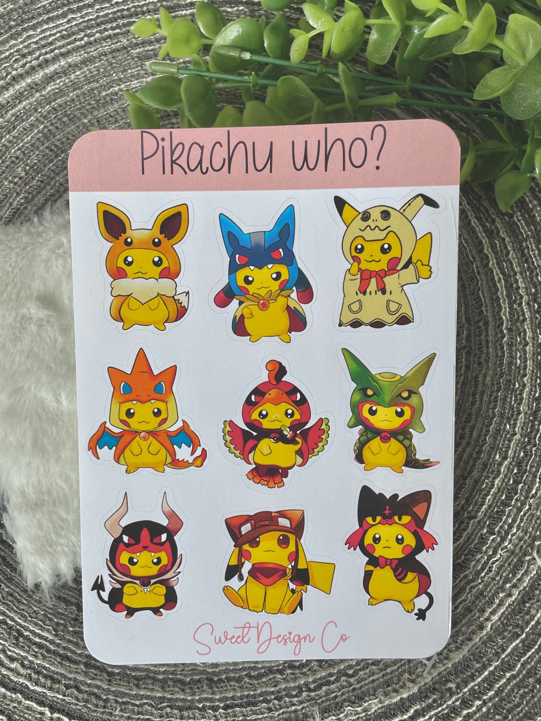 Pikachu Who Anime Themed Sticker Sheets / Vinyl Sticker Set - Etsy Canada