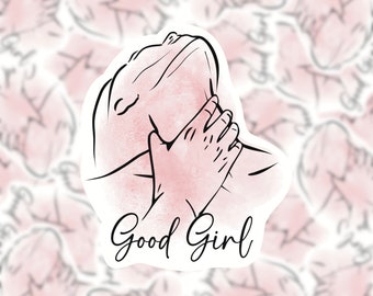 Autocollant en vinyle Smutty Good Girl | Smut, Fantasy, Spicy Romance Reader | Stickers Kindle, bouteille d'eau, ordinateur portable | Esthétique rose | Cadeau club de lecture