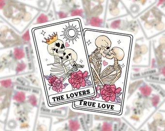The Lovers Tarot card vinyl stickers for book lovers - ipad kindle bookish merch, fantasy, fiction, smut, booktok e-reader valentine gifts