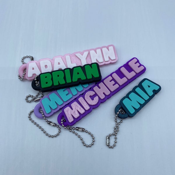 Custom Name Keychain | Custom Nametag | Keyring Included | 3D Printed Keychain | Matching Keychain | Mothers Day Gift | Personalized Gift