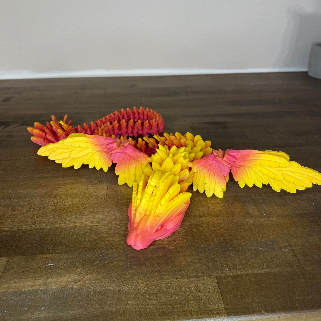 Articulating Flying Serpent 3D Printed Flying Dragon - Etsy