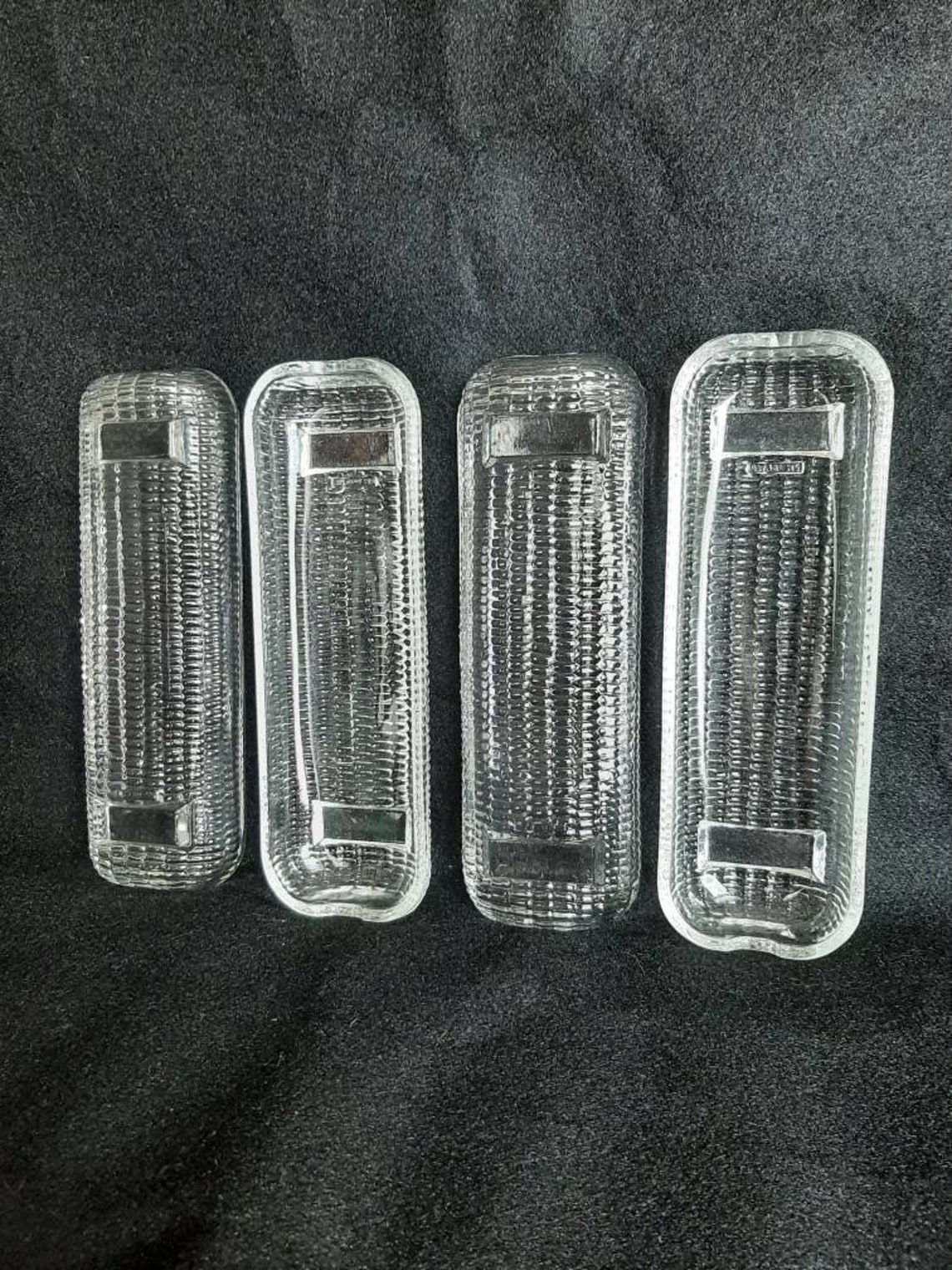 Clear Pressed Glass Corn Cob Holders Etsy Australia