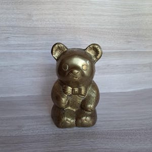 Vintage Brass Bear Piggybank