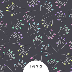 Happy Hands Digitaal Papier I Kleurrijk | Naadloos stoffenpatroon | Naadloos herhaalpatroon voor commercieel gebruik