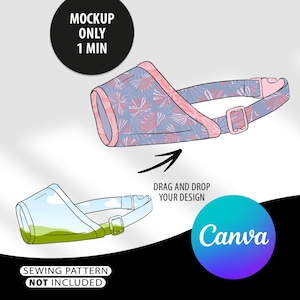 Dog Muzzle Mockup CANVA Template | Sublimation Dog Muzzle | Digital Mock up for Dog Muzzle | Canva frame template