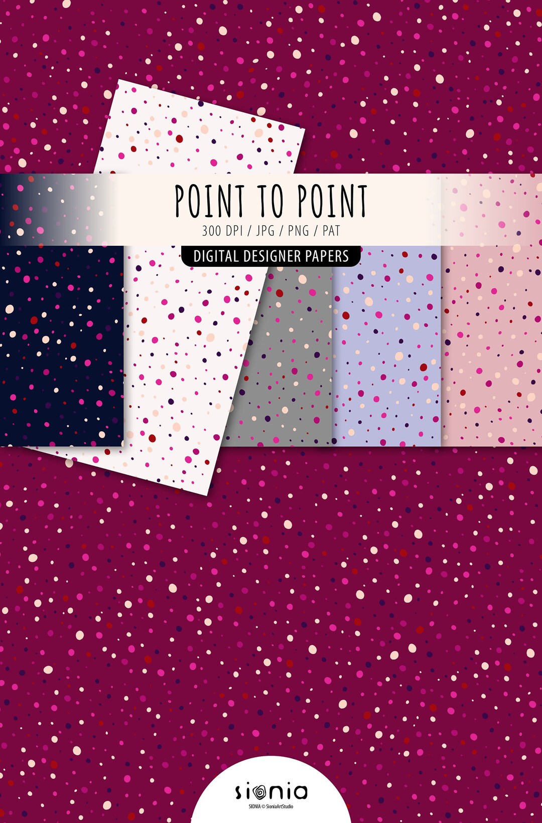 Printable Point Image Point to Point Digital Paper I Seamless Fabric Pattern | Polka Dot ...
