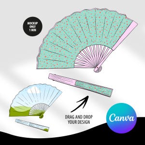 Clack Fan Mockup Canva | Clack Fan Template | Mockup for Clack Fans | Clack Fan Designs | Canva frame template