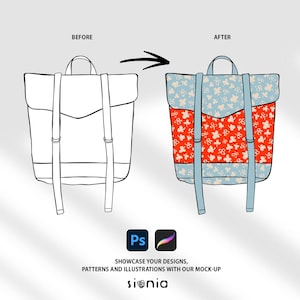 Backpack Handbag Mock Up | Purse Mock Up | Digital Mockup for hand bag | tote diaper bag | Procreate mockup | Photoshop mockup