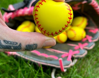 Love at First Pitch Mini Heart Foam Softball