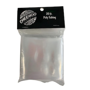 May include: A clear plastic bag containing a roll of white poly tubing. The bag has a black label with the text "CHEEHOO LIFE" and "20 ft. Poly Tubing".