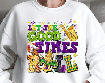 Funny Mardi Gras Sweatshirt: DTF Carnival NOLA Shirt