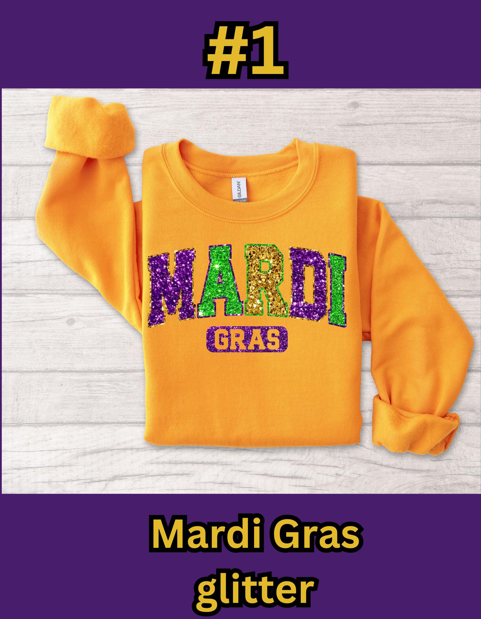 Mardi Gras Sweatshirt, DTF Lustiges Mardi Gras, Karnevalsliebhaber Shirt, Nola Shirt, personalisierter Artikel, Partygeschenk, Geschenk für sie, Geschenk für ihn,