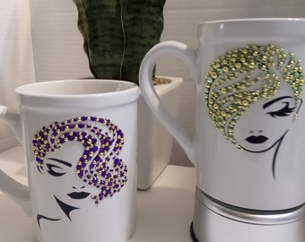 Alice"- Bling koffiemok, gepersonaliseerde mokken, aangepaste mokken, vakantiemokken, feestartikelen, verjaardagscadeaus, bling mok, cadeau voor haar, koffiemokken