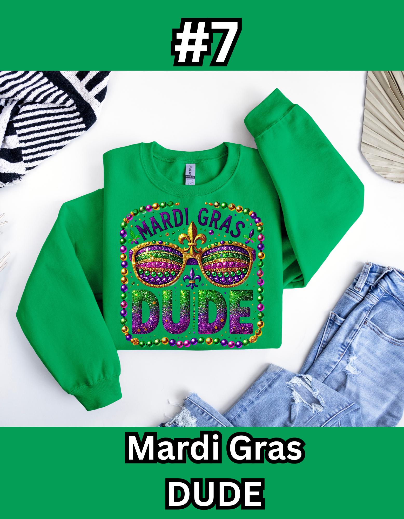 Mardi Gras Sweatshirt, DTF Lustiges Mardi Gras, Karnevalsliebhaber Shirt, Nola Shirt, personalisierter Artikel, Partygeschenk, Geschenk für sie, Geschenk für ihn,