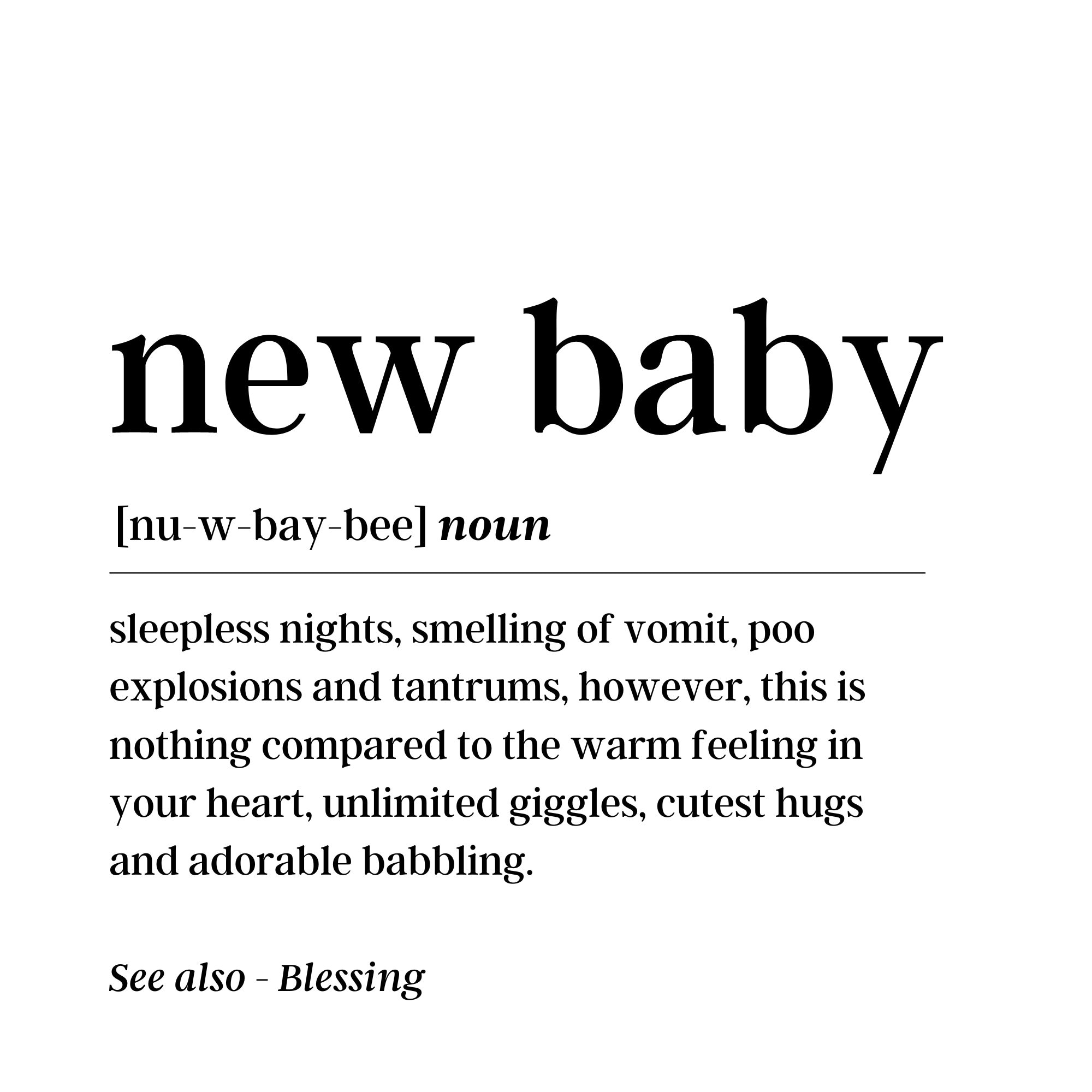 New Baby Card | Congratulations Cards | Dictionary Cards | Definition ...