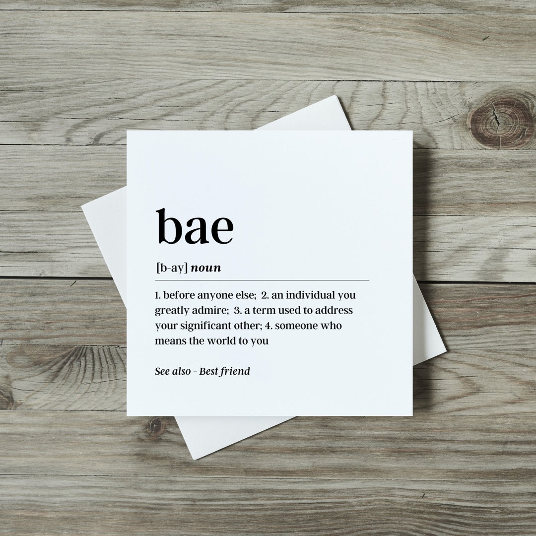 Bae Definition Card Bae Anniversary Cards Anniversary - Etsy