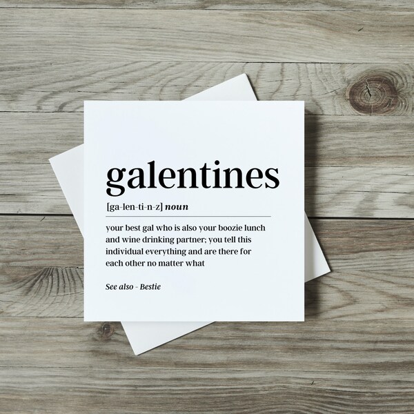 Happy Galentines Day Card | Best Friend Valentines Card | Card For Your Bestie | Best Friend Card For Her | Funny Galentine Keepsake |