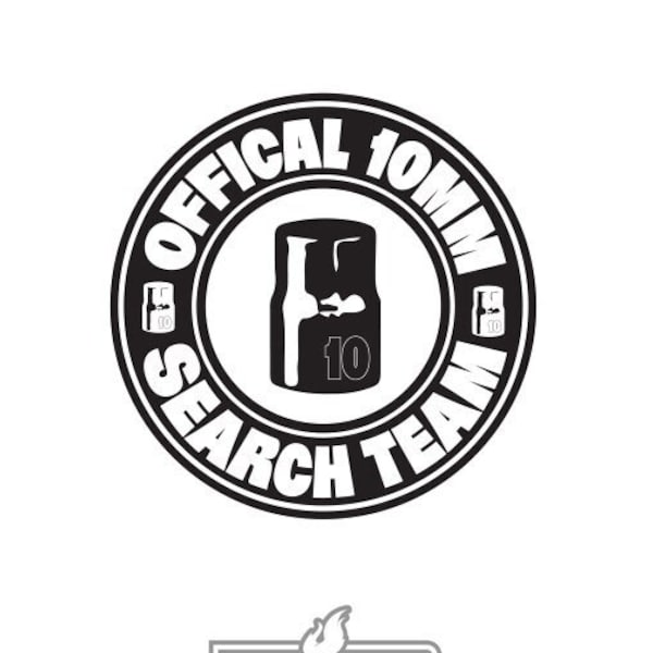 Official 10MM Search Team Vinyl Decal