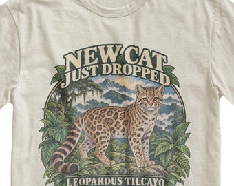 Leopardus Tilcayo Cat Tshirt, New Cat Just Dropped Crewneck, Tiger Cat Tee