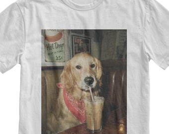 Custom Vintage Dog Portrait T-Shirt, Personalized Pet Photo Tee