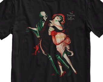 The Dance of Death Gothic T-Shirt, Victorian Gothic, Goth Fashion, Grunge Aesthetic, Vintage Shirt, Halloween Party Shirt, Halloween Shirt