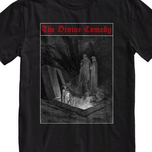 The Divine Comedy by Dante Alighieri T-Shirt, Literary Shirt, Gothic Shirt, Literature Shirt, Purgatory, Inferno Shirt, Aesthetic Shirt