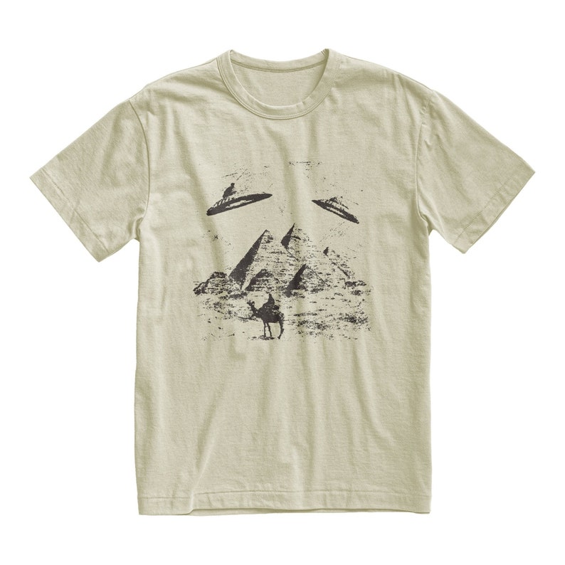 UFO Tshirt, Pyramids Shirt, Novelty Tshirts, Cool Tee, Aesthetic