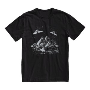 UFO Tshirt, Pyramids Shirt, Novelty Tshirts, Cool Tee, Aesthetic Clothing, Weirdcore Top, Mens Graphic Tee
