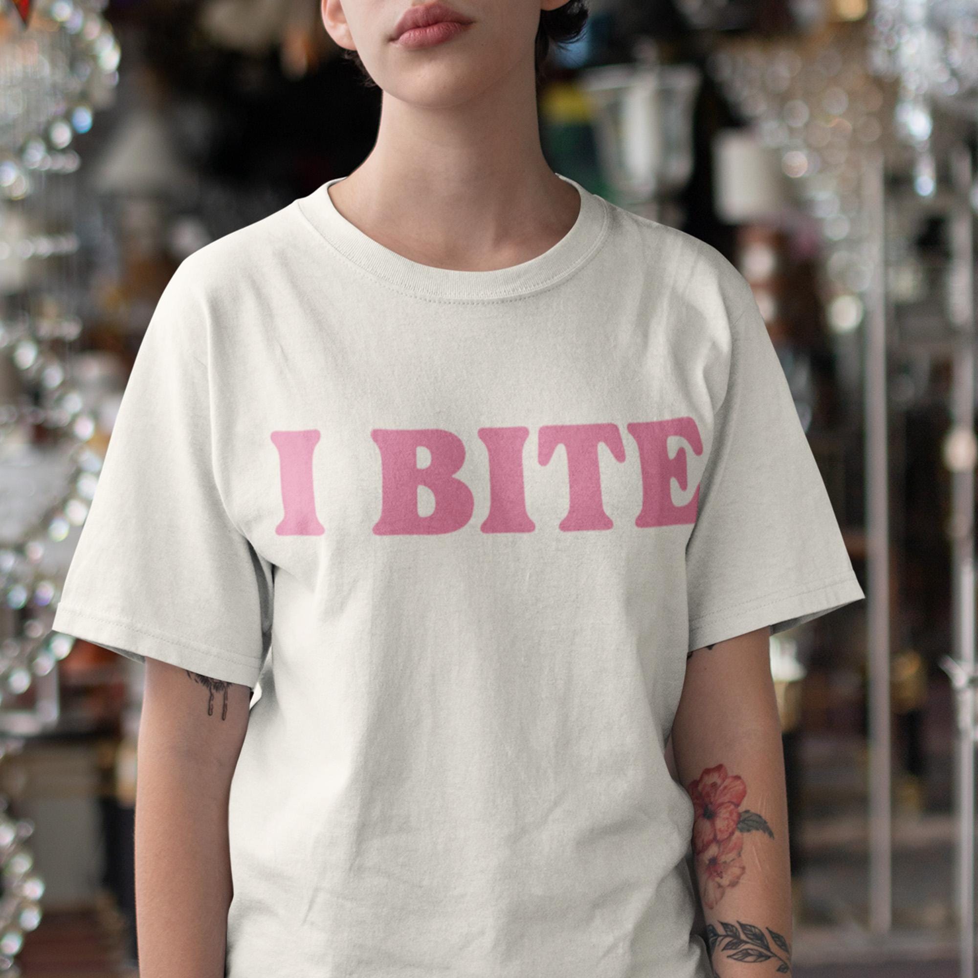 I Bite T-shirt - Funny Sarcastic Graphic Tee - Etsy UK