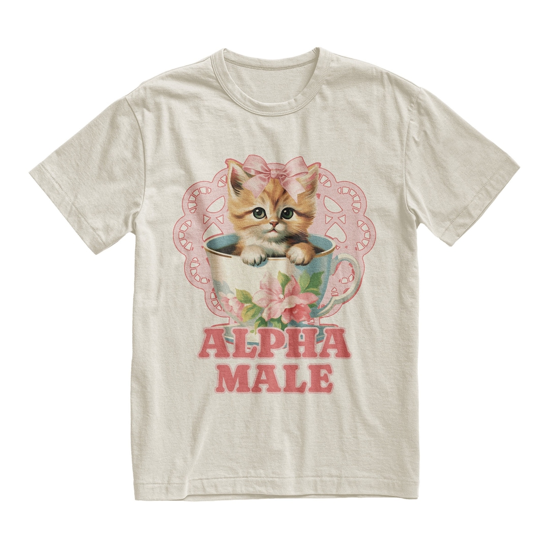 Alpha Male Funny Kitten Tshirt, Funny Cat Meme Shirt, Boyfriend