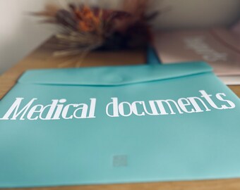 Medical Document Organizer - Pastel File Folder for Healthcare Records, Insurance, and Personal Health