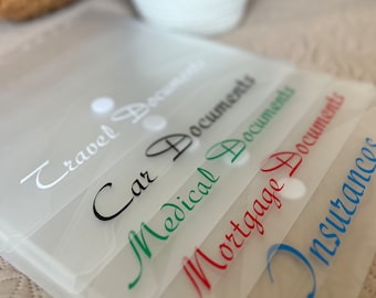 Customizable Document Folder with Punched Pockets