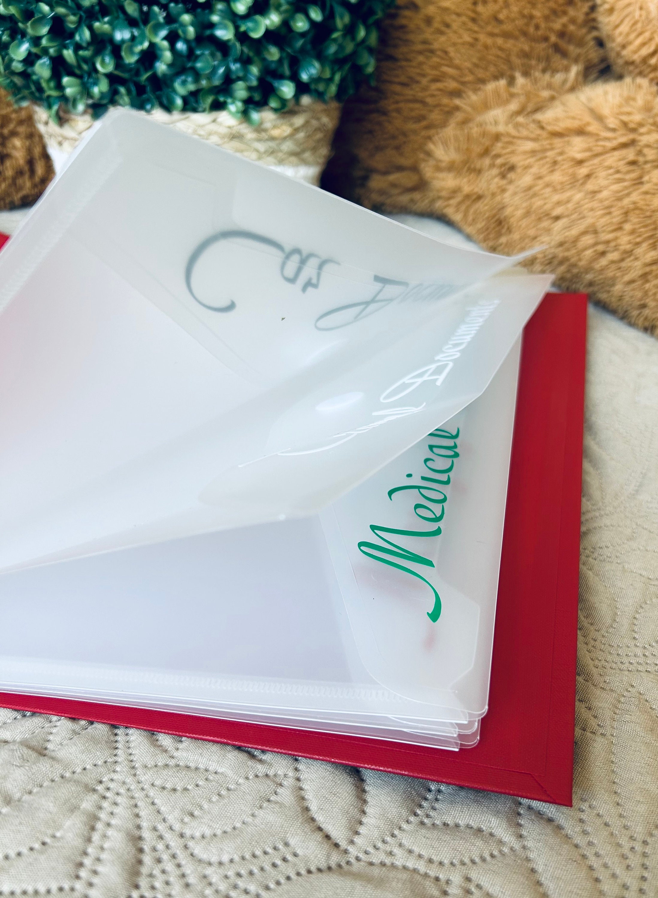 Punched Pockets Clear Wallets/ring Binder Files/popper Wallet/documents