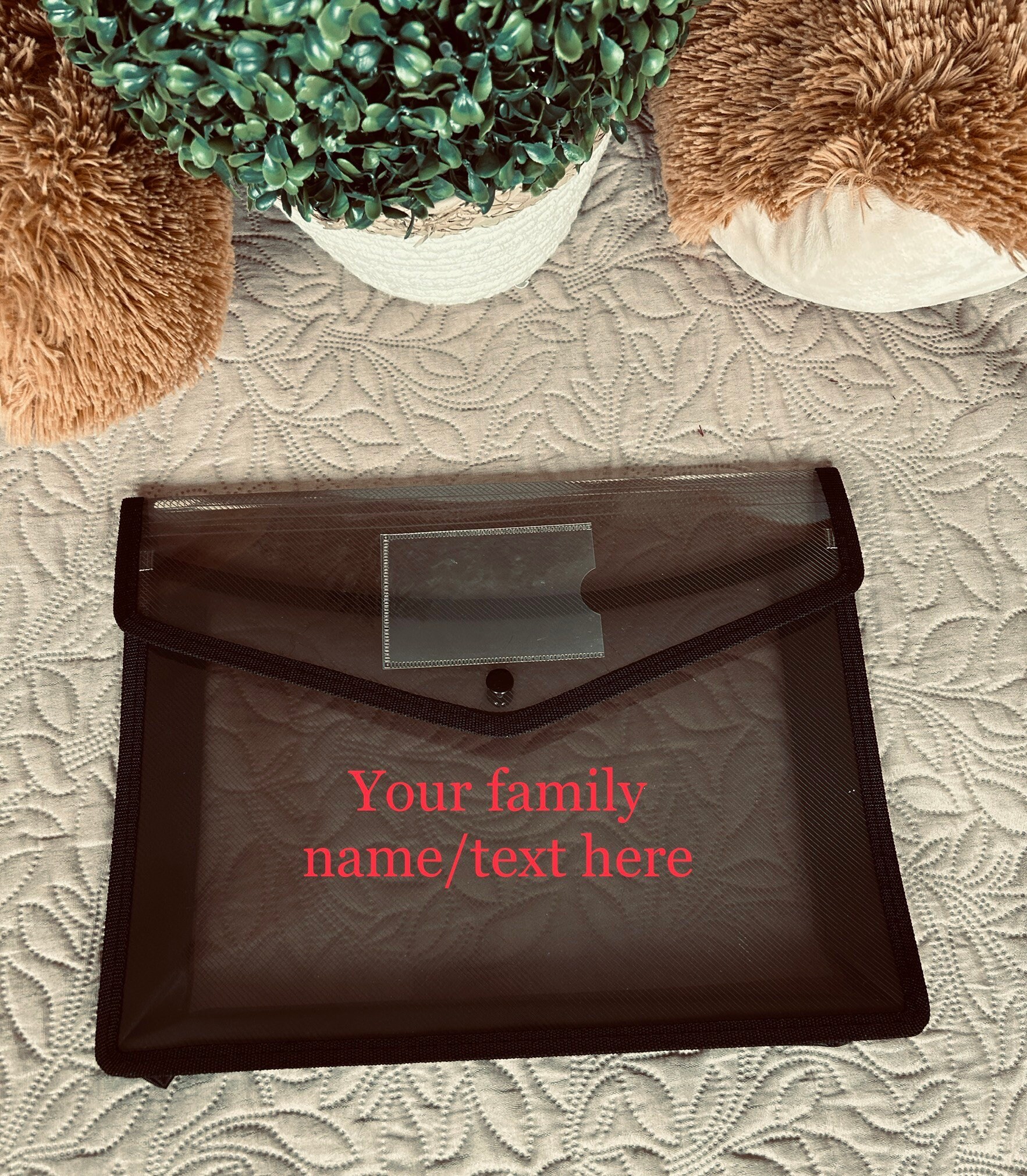 Personalisable Popper Wallet/plastic File Folder/document Folder With