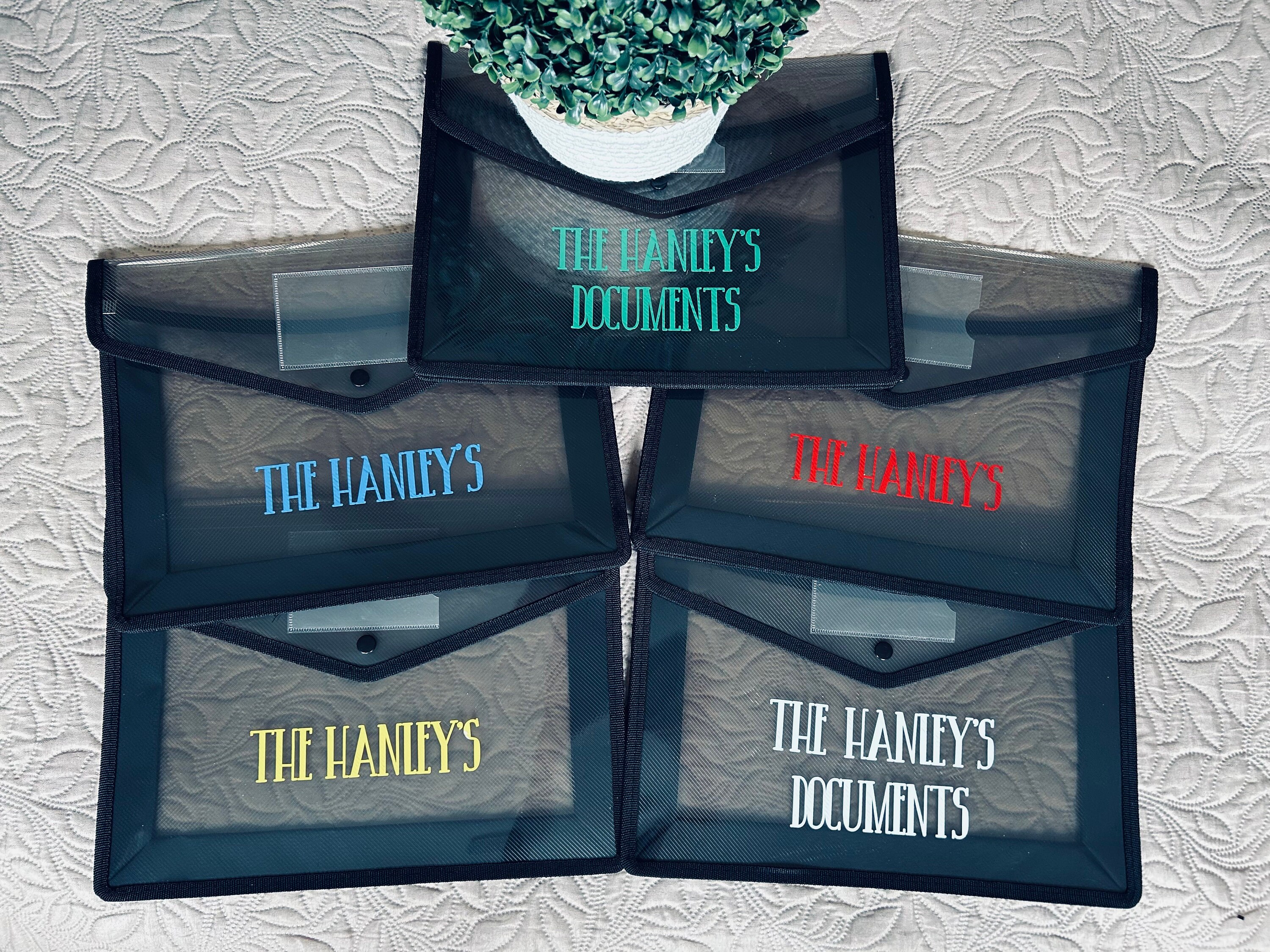 Personalisable Popper Wallet/plastic File Folder/document Folder With