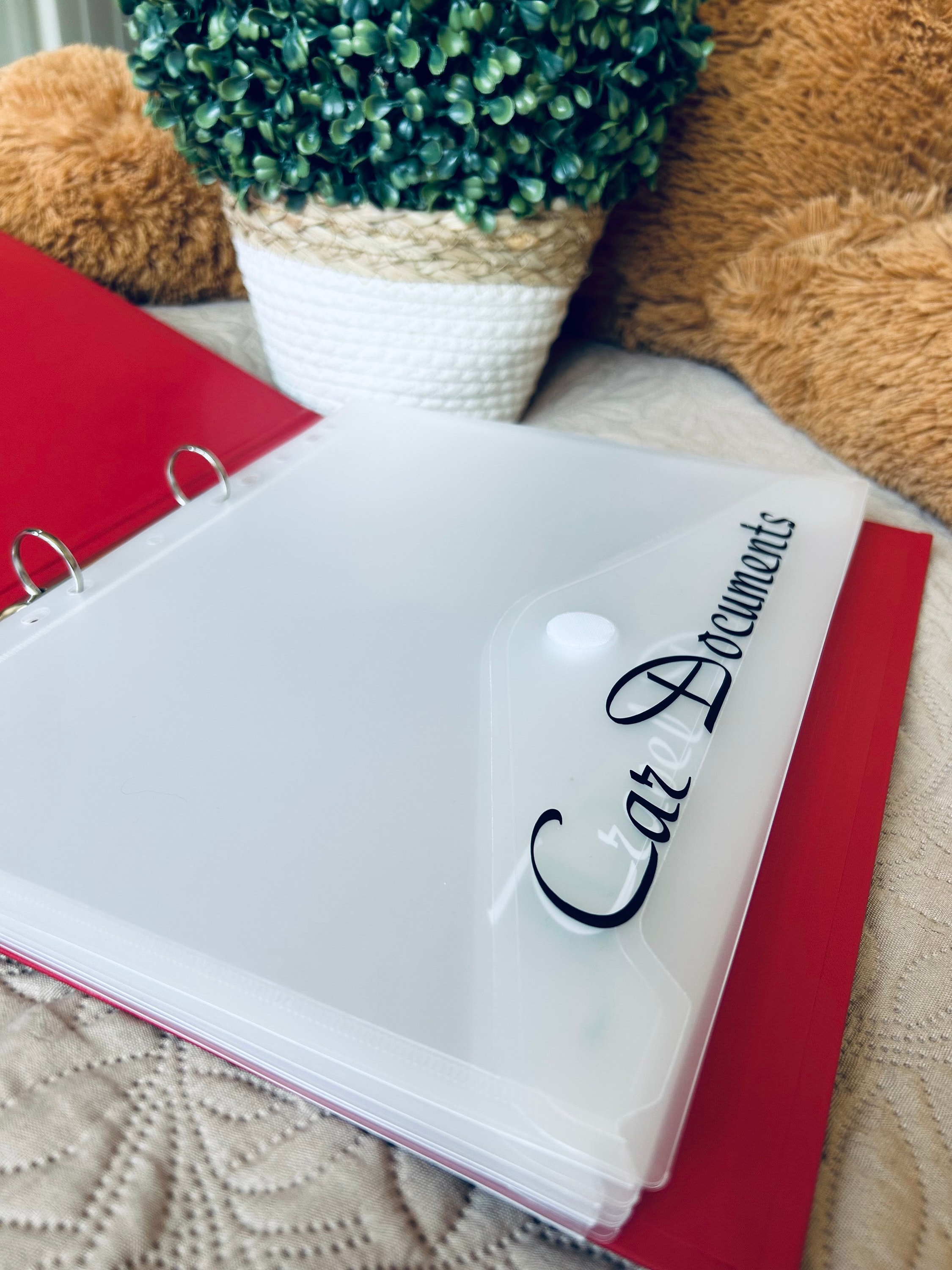 Punched Pockets Clear Wallets/ring Binder Files/popper Wallet/documents