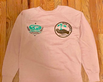 The Blck Thumb Unisex Dusty Pink Mid-weight Crewneck Sweatshirt