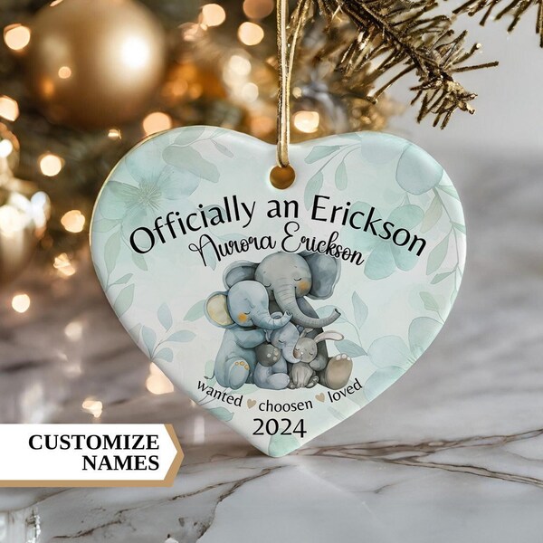 Custom Adoption Gift Ornament, New Parent Gift Adoption Announcement, Blended Family, Mother's Day Gift,New Mom Adoptive Gift Child Adoption