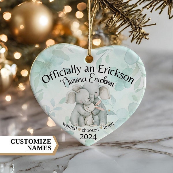 Custom Adoption Gift Ornament, New Parent Gift Adoption Announcement, Blended Family, Mother's Day Gift,New Mom Adoptive Gift Child Adoption