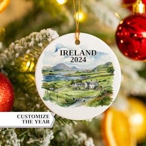 Ireland Christmas Ornament, Ireland Ornament, Christmas Ornaments, Ireland Custom Ornament, Christmas, Ireland Bauble, Ornament Personalized