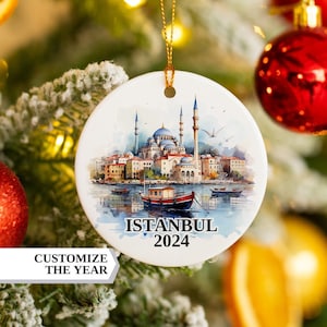 Istanbul Christmas Ornament, Istanbul Ornament, Christmas Ornaments, Istanbul Custom Ornament, Christmas, Istanbul Bauble,Gift Idea,Istanbul