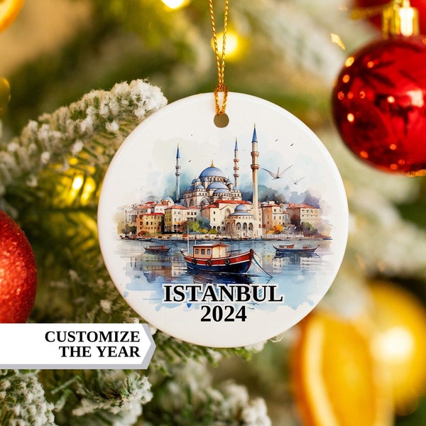 Istanbul Christmas Ornament, Istanbul Ornament, Christmas Ornaments, Istanbul Custom Ornament, Christmas, Istanbul Bauble,Gift Idea,Istanbul