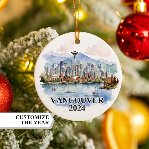 Vancouver Christmas Ornament, Vancouver Ornament, Christmas Ornaments, Vancouver Custom Ornament, Christmas, Gifte-for Christmas, Vancouver