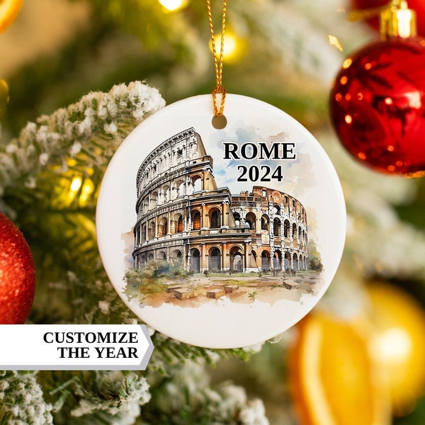 Rome Christmas Ornament, Rome Ornament, Christmas Ornaments, Rome Personalized, Rome Custom Ornament, Christmas, Rome Bauble, Rome, Italy