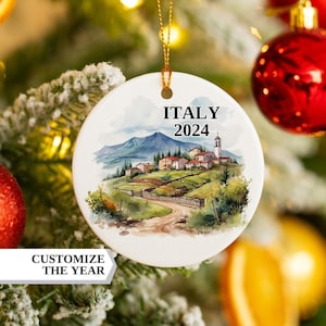 Italy Christmas Ornament, Italy Ornament, Christmas Ornaments, Italy Personalized, Italy Custom Ornament, Christmas, Italy Bauble, Italy