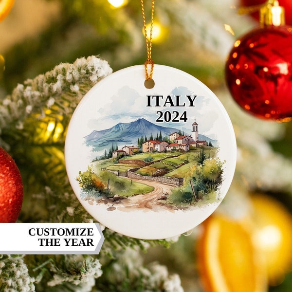 Italy Christmas Ornament, Italy Ornament, Christmas Ornaments, Italy Personalized, Italy Custom Ornament, Christmas, Italy Bauble, Italy