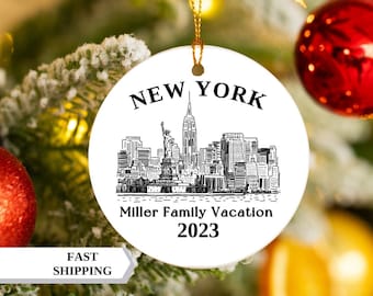 New York Christmas Ornament, New York Ornament, Christmas Ornaments, Custom Ornament, Personized Christmas Ornaments, Gifte-for Christmas